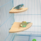 2 Pack Bird Perch Platform, Parrot Stand Sector Playground Wood Perch Stand Toy - Image 7