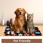 Abstract Groovy Flower Dog Food Mat - Image 6