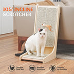 PETKARAY 105° Cat Scratcher, Sisal Kitty Scratch Pad, L Shape Scratching Board - Image 5