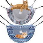 Unittype 2 Pieces Cat Cage Hammock Hanging Pet Bed Double Layer Soft Plush by Unittype