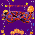 Dog Collar - Halloween Pumpkin Bowtie Pet Collar Gift Soft Bow Collar Pet - Image 3