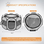 Pet Cat Playpen for Indoor Cats Enclosed, Puppy Dog Play Pen for Outdoor Travel - Image 8