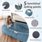 Human Dog Bed, Washable Faux Fur Pet Bed - Image 3