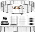 Dog Playpen Outdoor Extra Wide 24 Piece Panels Heavy Duty Dog Fence 40" Height by Committedtobetterpetlife