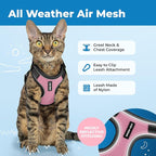 Voyager Escape-Proof Step-in Lock Cat Harness & 5ft Neoprene-Handle Leash Set - Image 3