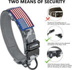 DAGANXI Tactical Dog Collar, Adjustable Military Training Nylon Dog Collar - Image 4