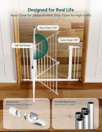 BABELIO Safety Gate Door Fits for Stairs, Narrow and Wide Doorways - Image 6