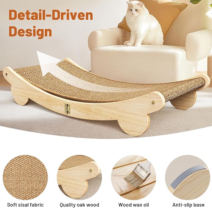 Ordora Extra Large Cat Scratcher: 31.5 inch Cat Scratch Pad&Bed Lounge - Image 4