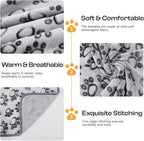 Luciphia 1 Pack 3 Blankets Fluffy Premium Fleece Pet Blanket Flannel Paw - Image 4
