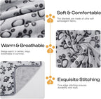 Luciphia 1 Pack 3 Blankets Fluffy Premium Fleece Pet Blanket Flannel Paw - Image 4