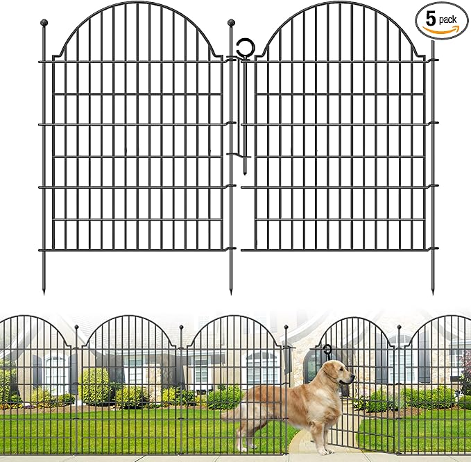 5 Panels Decorative Garden Fencing by Blingluck