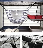 Unittype 2 Pieces Cat Cage Hammock Hanging Pet Bed Double Layer Soft Plush - Image 6
