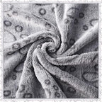 Tegeme 12 Pcs Pet Blankets Soft Fluffy Fleece Dog Cat Warm Paw Print Pattern - Image 3
