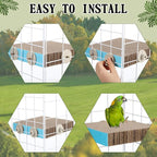 Skyygemm 2 Pieces Parrot Toy Bird Chew Cage Accessories Flat Perch Bird Paw - Image 5