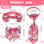 Reginary 100 Pieces Dog Bow Tie Collar Set Include 40 Dog Neckties, and 30 - Image 2