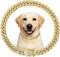 Diamond Cuban Style Dog Chain Collar Bling Gold Walking Necklace by Unknown