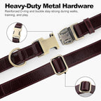 Plutus Pet Genuine Leather Dog Collar – Adjustable Pet Collar - Image 5