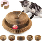 Collapsible Cats Cardboard Scratcher, Interactive Cat Toys by Home