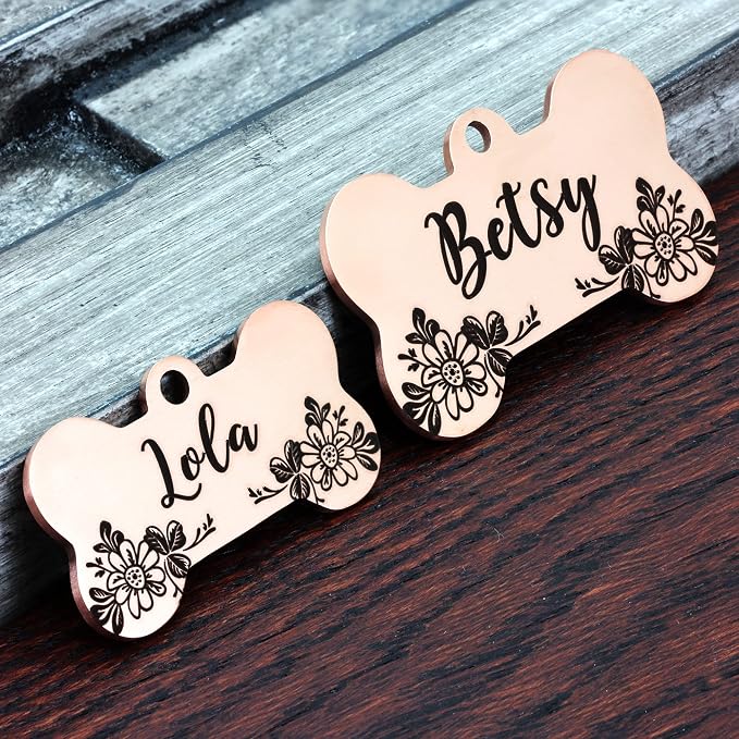 Ultra Joys Stainless Steel Pet ID Tag Dog Name Tags Personalized Front and Back - Image 3
