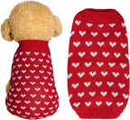 Dxhycc Dog Knitted Sweater Dog Heart Sweater Puppy Sweater Warm Soft Pet by Dxhycc