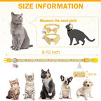 Cat Collar Breakaway with Bells, 2 Pack Soft Butterfly Kitten Collar with - Image 6