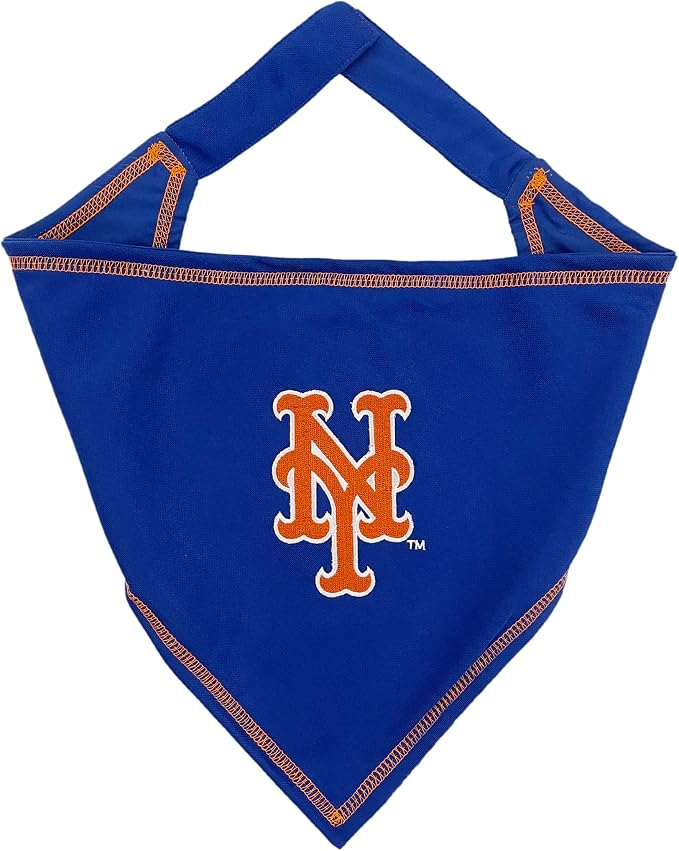 Pets First MLB New York Mets TIE Bandana, Small/Medium. Dog Bandana Scarf Bib by PETSFIRST