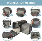 Mr. Peanut's Expandable Airline Approved Soft Sided Pet Carrier, Luxury Travel - Image 8