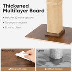 FUKUMARU Cat Scratching Post, Retro-Style Tall Scratch Posts - Image 3