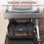 Airline Approved Cat and Small Dog Carrier 17"x11"x9.5"– Soft-Sided, Foldable - Image 3
