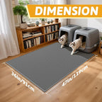 Pieviev Cat Litter Mat Double Layer Waterproof Urine Proof Trapping Mat 1 Pack) - Image 2