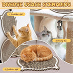 25.6 Inch Large Scratching Mat for Indoor Cats Natural Cotton Rope Flat - Image 4