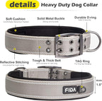 Fida Heavy Duty Dog Collar 1.5” Width, Ultra Soft Neoprene Padded, Adjustable - Image 3