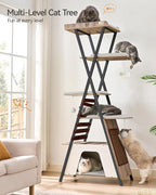 FourFurPets 72.4" Cat Tree, Modern Cat Tower - Image 2