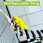 BNOSDM Wooden Bird Ladders Parrot Bridge Rope Ladder Bird Toy Pet Climbing - Image 3