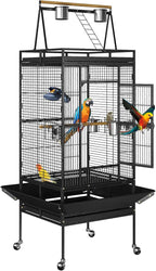 Nova Microdermabrasion 68-Inch Height Wrought Iron Standing Large Play Top Bird by NovaMicrodermabrasion