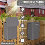 PAWZIDEA Dog Poop Trash Can Outside Wall Mount Odor Control, 2.1 Gallon Small - Image 3