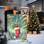 Christmas Garden Flag Christmas Stocking Garden Flag Snowflake Holiday Gardens - Image 5