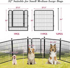 Dog Playpen 32 inch 12 Panels Indoor Dog Pen - Image 2