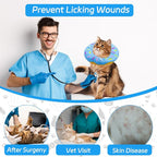 Cat Cone Soft Collar, Adjustable Cat Recovery Collars Kitten Cones to Stop - Image 6