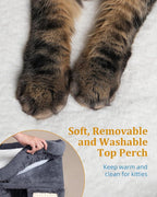 XL Cat Tree Tower for Large Adult Cats 20 lbs+, 25in Perch Bed, Condo Cave for - Image 4