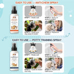 Dog Behavior Training Kit – 2-Pack No Chew Spray + Potty Training Spray – - Image 6