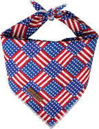 lionet paws Patriotic 4th of July Dog Bandana American Flag by lionetpaws