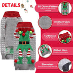 Dog Cat Ugly Christmas Sweater Boy Girl Xmas Pet Clothes Holiday Puppy Costume - Image 4