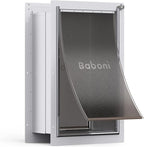 Baboni Pet Door for Wall, Steel Frame and Telescoping Tunnel, Aluminum Lock by Baboni