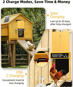 2025 Upgrade 7W Solar Power Chicken Door, Pet Deluxe Automatic Chicken Coop Door - Image 6
