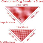 Red and Pink Plaid Dog Bandana–Red and Pink Checked Triangle Scarf - Image 6