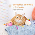 Pearhead Happy Birthday Cake Cat Toy Set, Stuffed Birthday Cake and Cupcake Cat - Image 4