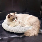 Enjoying Plush Cat Bed Mat, 15.75" Round, Self Warming Dog Bed - Image 6
