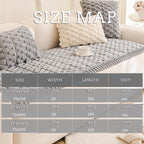 Couch Cover for Dogs Fuzzy Sofa Covers for Pet, Geometric Jacquard Coral - Image 4