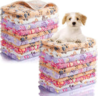 Chumia 40 Pcs Blankets Soft Fluffy Fleece Washable Pet Dog Sleep mat Paw Print by Chumia